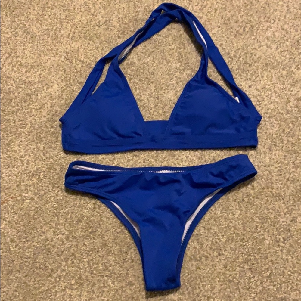 Royal blue bikini set